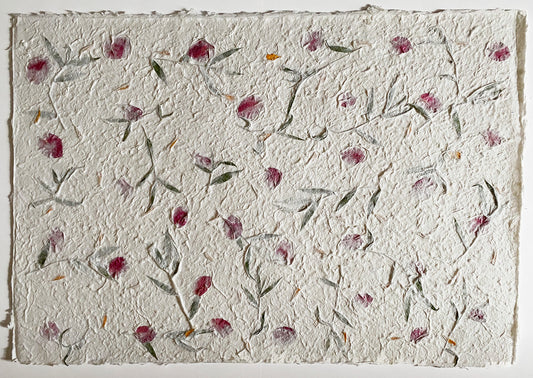 Papier Lokta avec des fleurs