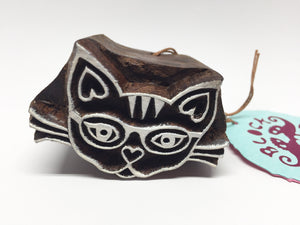 Wooden stamp cat