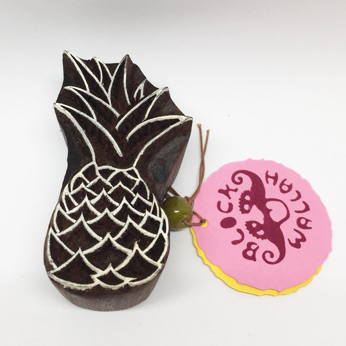 Wooden stamp pineapple