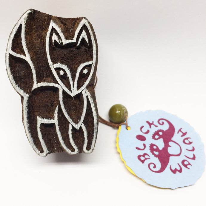 Wooden stamp fox