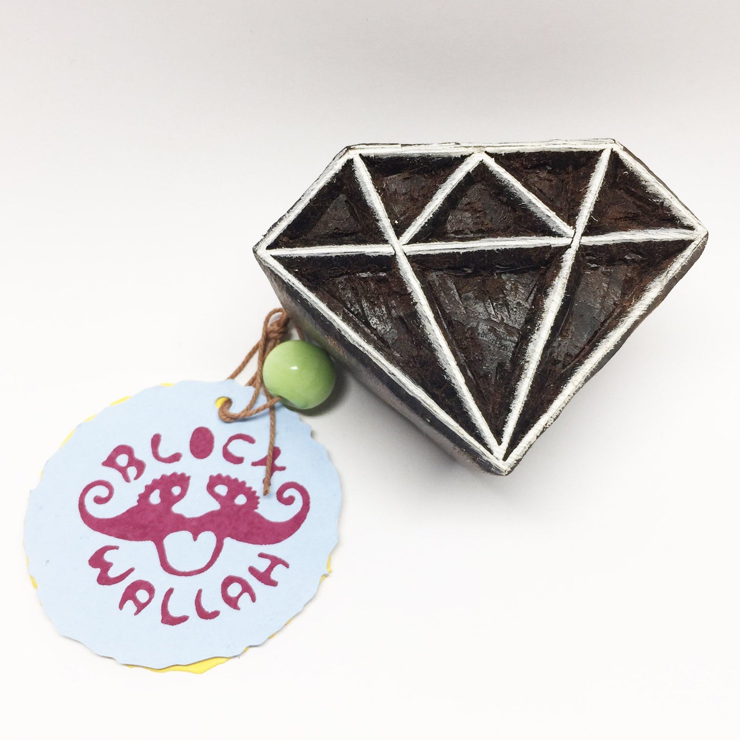 Wooden stamp small diamond