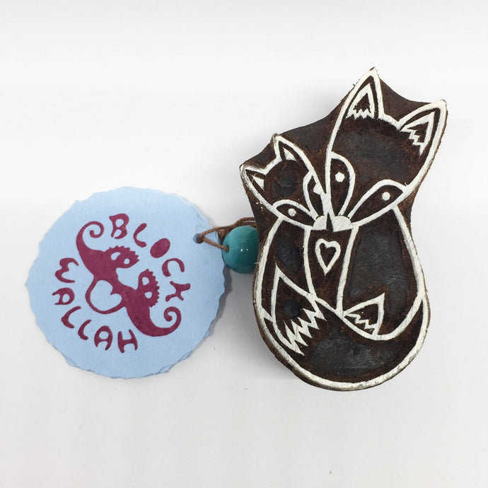 Wooden stamp fox