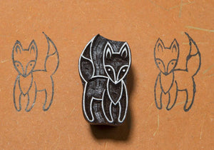 Wooden stamp fox