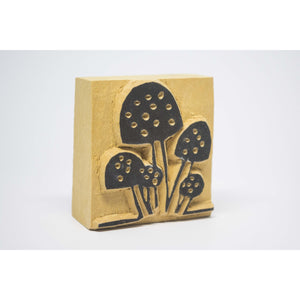 Wooden stamp mushroom