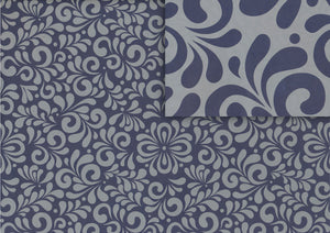 Bembel pattern gray/blue gift wrap (double sided)