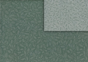 Branches green gift wrap (double sided)