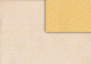 Branches yellow gift wrap (double sided)