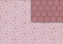 Load image into Gallery viewer, Tiles red/pink gift wrap (double sided)