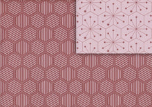 Load image into Gallery viewer, Tiles red/pink gift wrap (double sided)