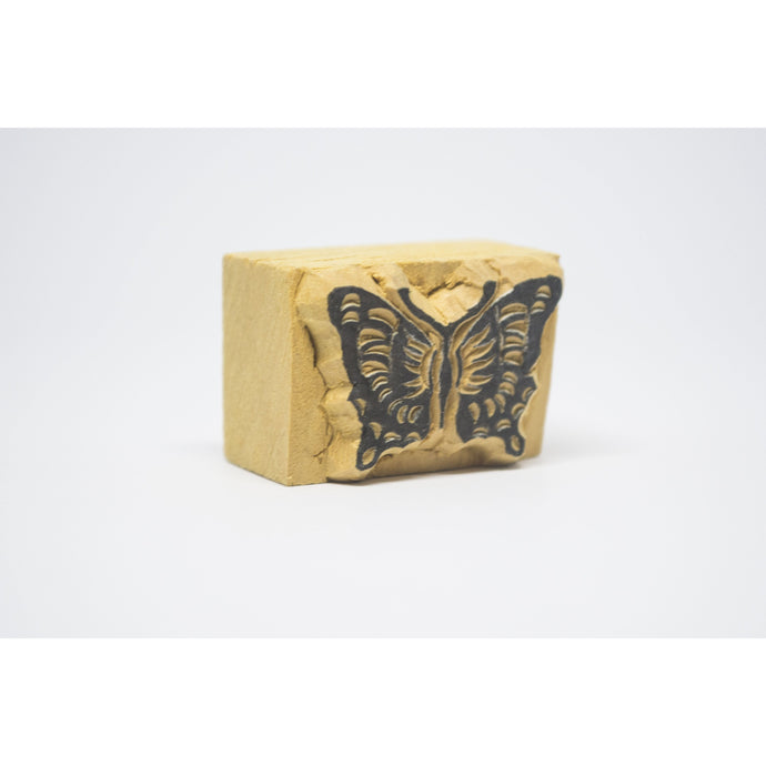 Wooden stamp butterfly