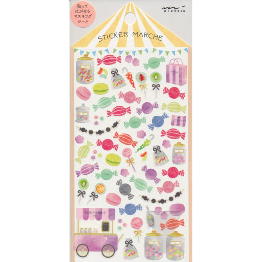 Autocollants pour agenda Midori Bonbons