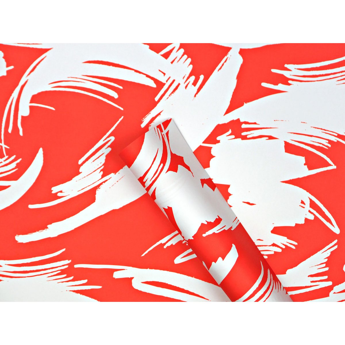 Red scribble gift wrap