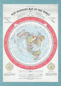 Gleason's World map flat earth