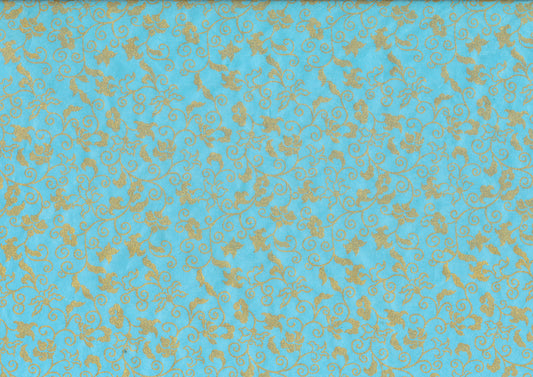 Hanji Paper bright blue/gold - ollilypaperware