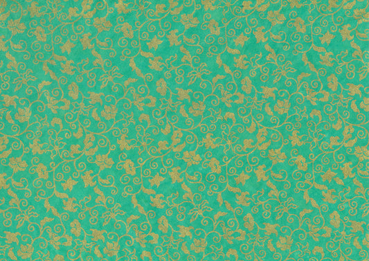 Hanji Paper turquoise/gold - ollilypaperware