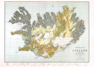 Iceland vintage map