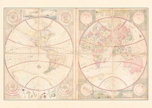Japanese vintage world map
