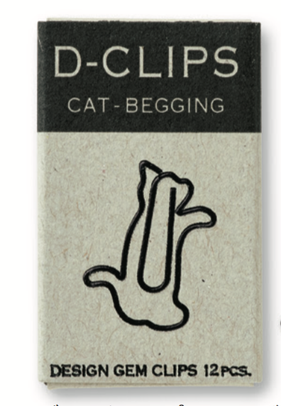12 Paper Clips Cat begging