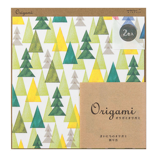 Coffret Origami Arbres Pastel 15 x 15 cm