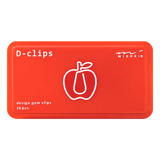 30 Büroklammern Apfel