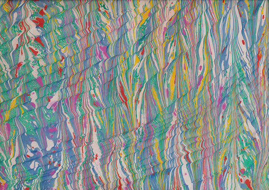 Lokta Paper marbled 054 - ollilypaperware